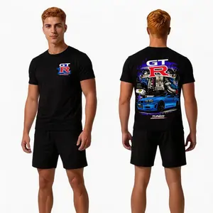GT-R Godzilla R35 Supercar T-Shirt - JDM Performance Specs Graphic Tee - Japanese Street Racing Shirt - Twin Turbo V6 Track Apparel - Men's Tuner Culture Top