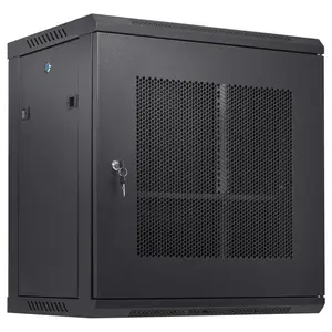 12U Wall Mount Server Cabinet, 15.5-Inch Depth, Network Rack Enclosure, Supports Up To 200 Lbs, Secure Locking System, Ventilated Design, Ideal for IT Equipment and Audio/Video Gear in Data Centers and Network Closets