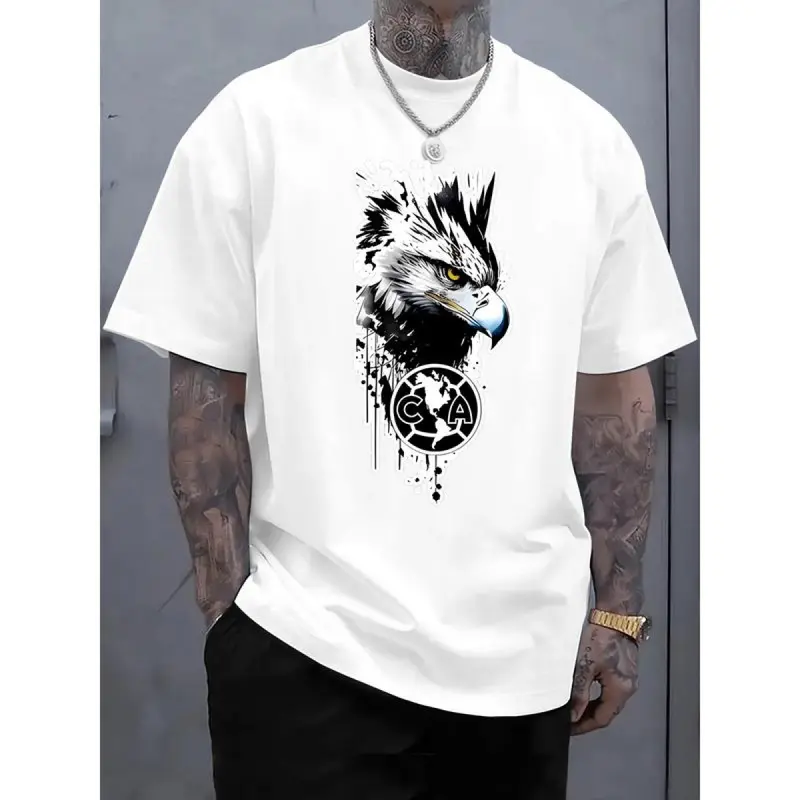 Let's Go America! Graphic T-Shirt - Club América T-Shirt, All-Season Clothing, 100% Cotton, Heavyweight 180g, Sizes S - XXL