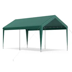 10x20 ft Heavy Duty Carport Potable Car Canopy Garage Party Tent Boat Shelter，Green