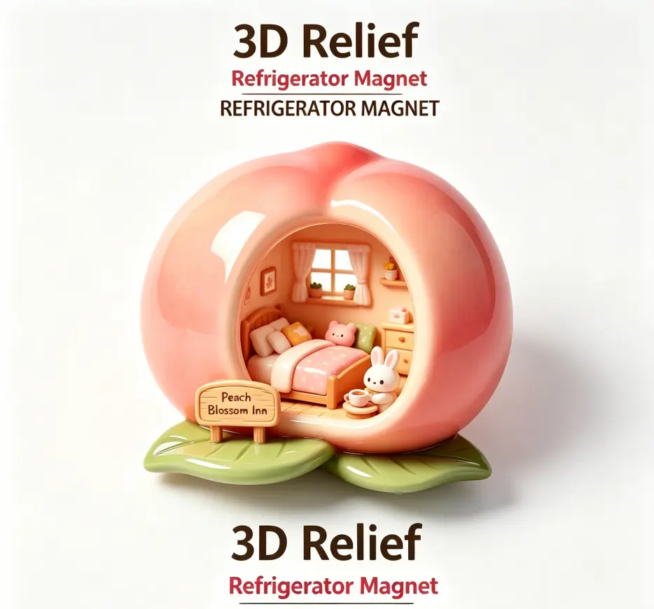3D Embossed Fruit Refrigerator Magnets Strong Magnetic Fruit Kitchen Decoration Home Office Halloween Christmas Gifts Unique Atmosphere
