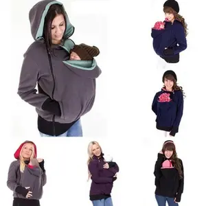 Autumn and Winter Detachable Three-in-One Multi-Functional Kangaroo Mom Hoodie Jacket for Women's Baby Carrying