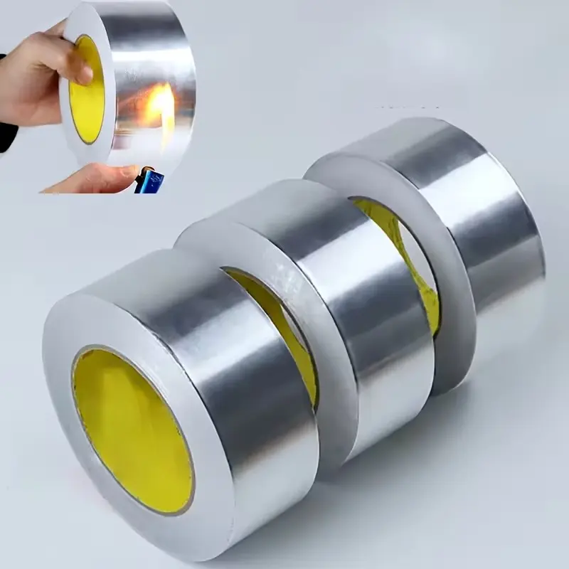 Aluminum Foil Tape 1 Roll High Temp Heat Shield & Waterproof Sealing Tape | Strong Adhesive for HVAC, Ducting, Kitchen, Plumbing & Emergency Repairs
