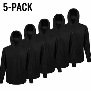 LeeHanTon Long Sleeve Work Shirts for Men Fishing Hoodie with Face Mask Sun Protection Athletic Tees UPF 50+ Running Hiking