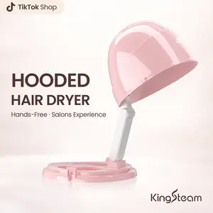 Outdoor Fun Professional 1875W Hooded Hair Dryer, Collapsible Bonnet with Ionic Care & 3 Settings