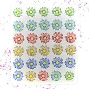 Daisy Flower Sticker Sheet - Floral Stickers - Floral Sticker Sheet