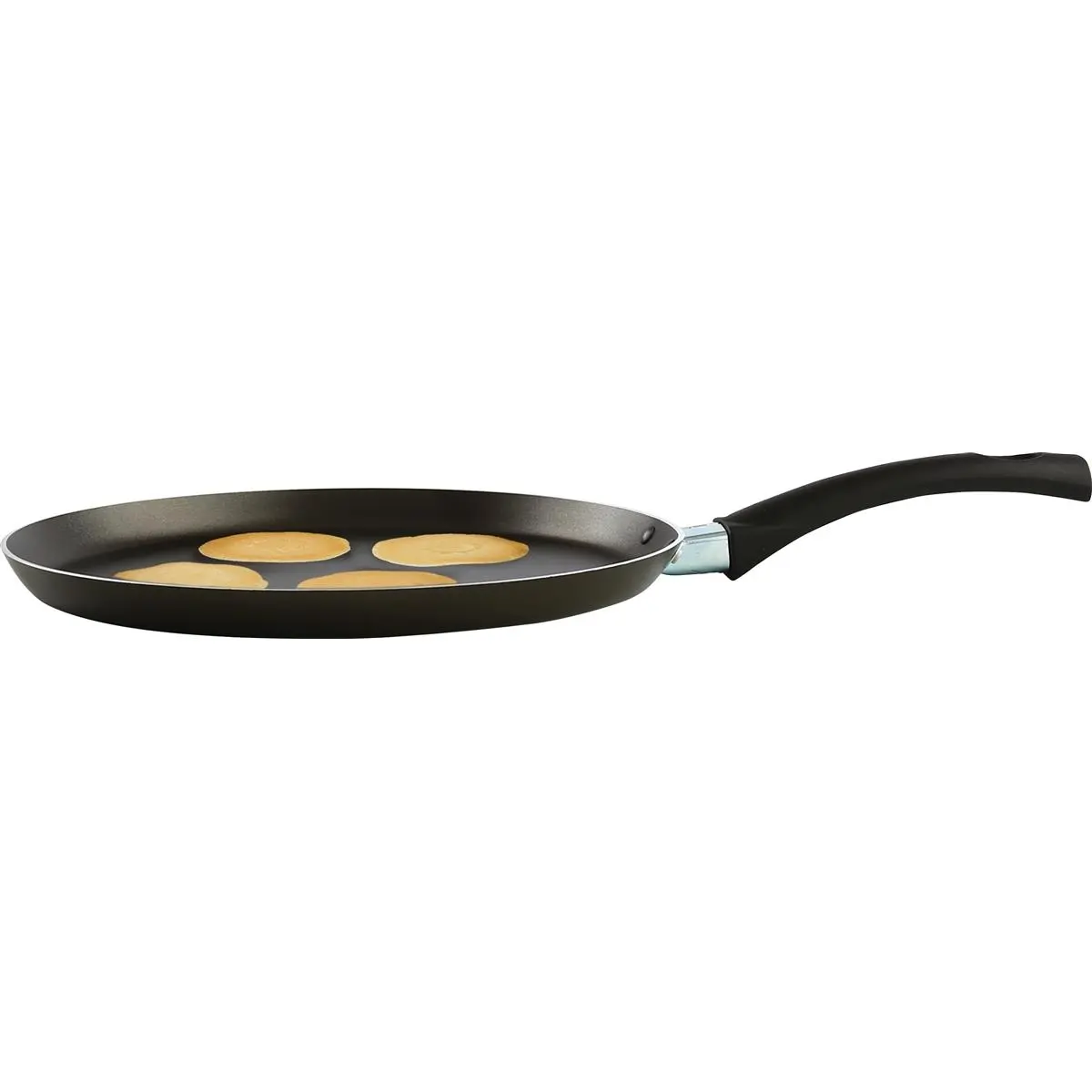 YBM Home kr9vc 9.5 in. Dia. Home Griddle Cookware Non-Stick Classic Crepe Pan with Riveted Handle, Black - Large
