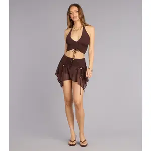 Trendsetter Energy Beaded Trim Mini Skort
