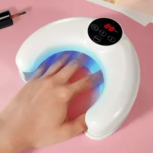 Xinzs Smart crescent-shaped dual light source anti-black hands & nail art lamp & phototherapy nail induction U-shaped lamp electric foot file Polish