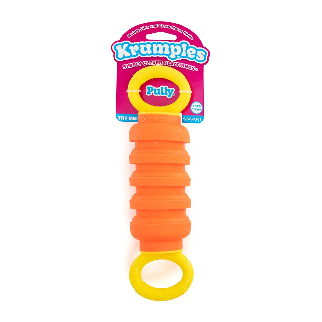Krumples Sensory Toy — Pully Orange | Tactile Fidget & Stress Relief Toy for Babies, Kids & Adults