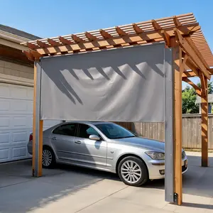 Replacement Zipper Doors Cover for Carport Garage Canopy Frame Not Included Heavy Duty Waterproof & UV Resistant Tarp – Fits 13'x20' Portable Shelters