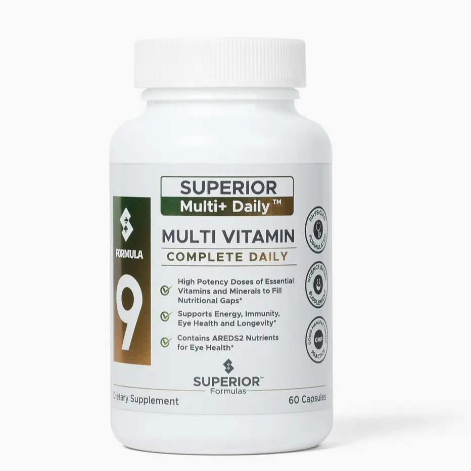Formula 9 Superior Multi+ Daily Vitamin Supplement with AREDS2 Nutrients, Healthcare Support
