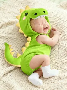 Baby Dinosaur Onesie Summer Infant Sleeveless Burp Suit Newborn Cute Design Crawling with Tail Outdoor Wear Baby Clothing