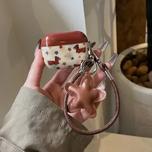 [5D91] ins Korean cute contrasting stars dog suitable for Apple Bluetooth airpods4 protective case AirPods Pro earphone case 2nd generation 3rd generation Cover