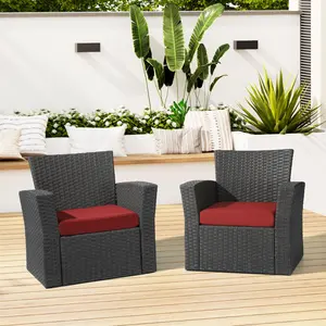 Harmony Outdoor Patio Seat Chair Square Cushions (Set of 2)
