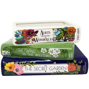 Stacked Books Planter, Whimsical Classics