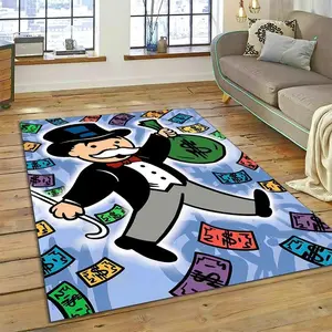 Playful Dollar Cartoon Carpet Vibrant Money  for Bedroom and Living Room Non-slip Floor Mat Decorative Sofa Doormat  house livingroom nursery home decor stair plush modern floor  Spooky Ghosts Bats Halloween Themed Kitchen Vintage Tribal Washable Area Rug