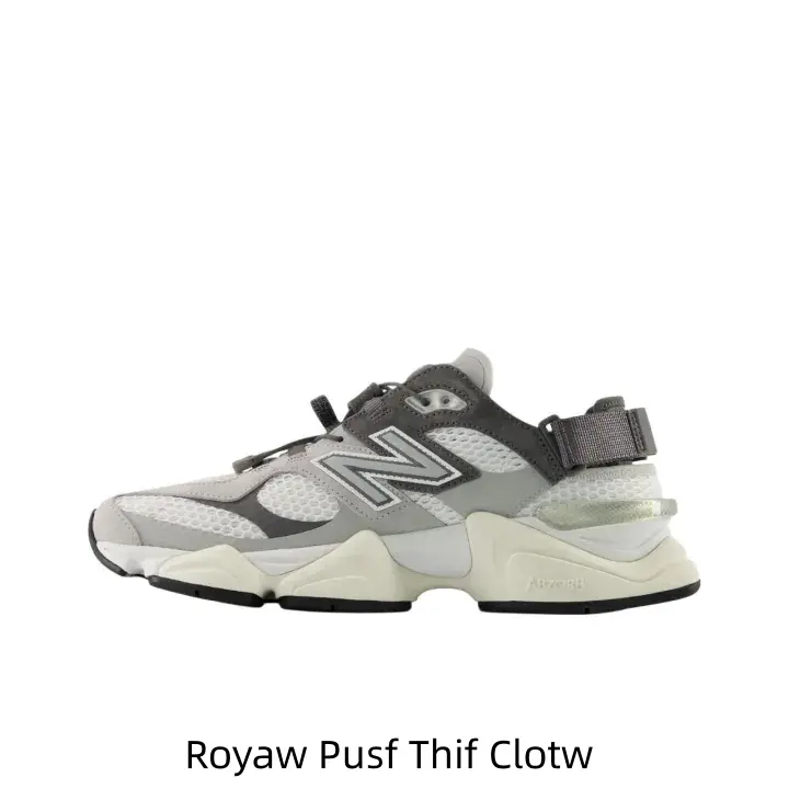 Multi-shade Grey Mesh Suede Back Strap Chunky Dad Collectible Sneakers Contrast Light Grey Side Logo Cream Sculpted Multi-layer Midsole Adjustable Heel Strap Neutral Tech Retro Hobby Display Lifestyle Footwear