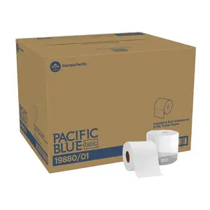 Pacific Blue Basic 2-Ply Embossed Toilet Paper,19880/01, 550 Sheets Per Roll, 80 Rolls Per Case