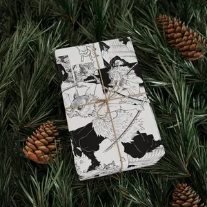 Cool Demon Slayer Inosuke Pig of Kimetsu no Yaiba in Black and White Manga Wrapping Papers | Gift for him and her, Neutral | Anime, Weeaboo