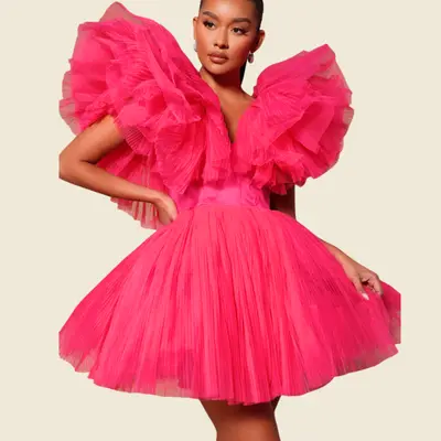 knee length dresses for ladies Akira Pink Tie Mini Dress - US 16 main image 0