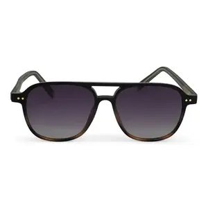 DAX Eyewear Briggs Sunglasses - Black Gradient Aviator Frames with UV400 Protection & Tangle-Free Nose Pieces - Medium Size
