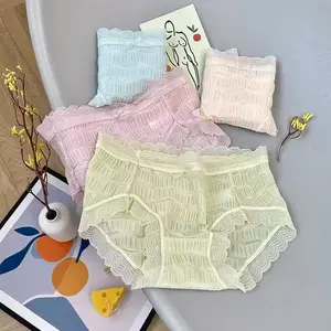 Sexy lace lingerie for women, available in sets of 4, 8,or 12  pieces. Slim-fitting, comfortable and breathable panties, multi-color hollow-out daily intimate underwear for women