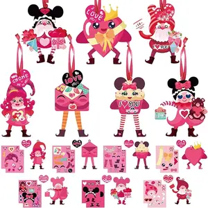 Valentine's Day Crafts Kits for Kids - Valentines Day DIY Craft, 28 Pack Valentines Paper Craft for Kids Classroom Game Activity Valentine Gift Exchange