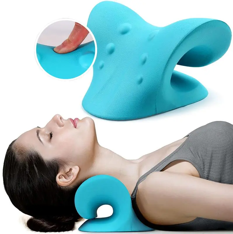 Neck Stretcher Pillow for Pain Relief Cervical Traction &Neck Hump Corrector, Shoulder Relaxer for Office &Home Wellness Gift