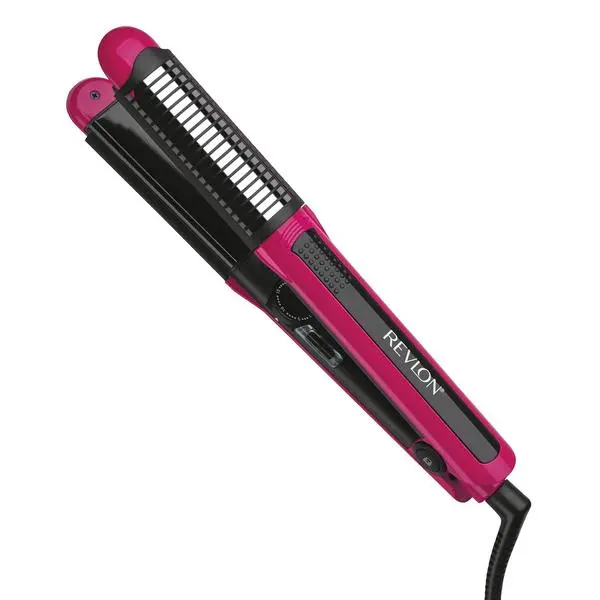 REVLON Perfect Match Flat Iron, 2 in 1 Styling Tool for Straightening and Curling, 1 Inch Ceramic Plates, Triple Oil Infused, Adjustable Heat Settings, Dual Voltage