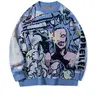 Men's Cartoon Print Round Neck Sweater, Loose Casual Long Sleeve Crew Neck Jumper for Spring & Fall, Fashion Men's Knitwear for Daily Wear Menswear, Aesthetic Casual Knitwear