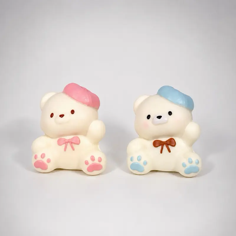 Bear Slow Rising Squishy Toy, Soft Animal-Themed Foam Sensory Fidget Squeeze Toy, Cute Gift for Adults and Children