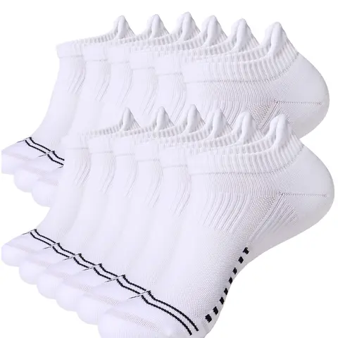 10 Pairs Women's Compression Running Socks,  Ankle Support Sports Socks, Cushioned Training Socks, Low Cut Cushioned Athletic Socks for Comfort & Performance, Soft Breathable Sporty Socks