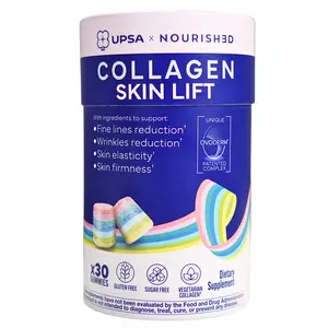 UPSA Gummies Collagen Skin Lift – Vegetarian Collagen Gummies with Ovoderm for Firmer, Smoother & Lifted-Looking Skin