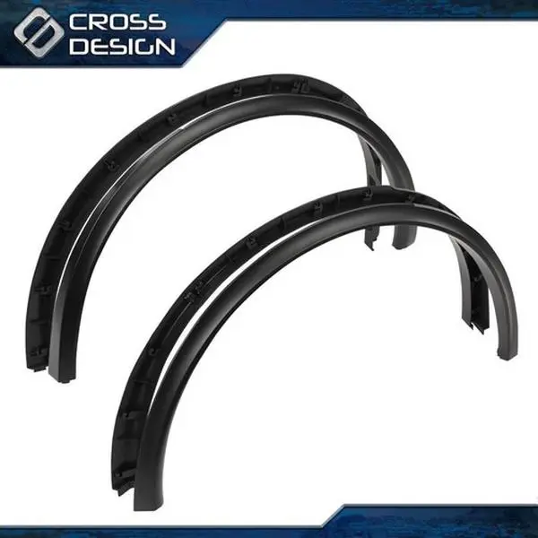 CROSSDESIGN Wide Body Wheel Fender Flare 4pcs - Car Exterior Damage Shield Upgrade, Wheel Arch Cover for 2020-2021 Tesla Model Y, Assembly Required Automotive Refresh Look Protector, Vehicle