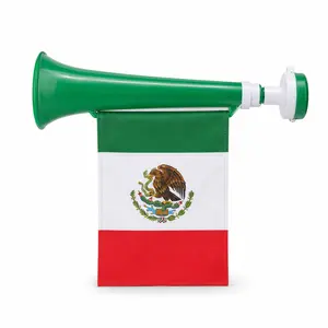 Mexican Flag Mini Cheering Horn Plastic Fan Trumpet Football Match Cheer Noise Maker