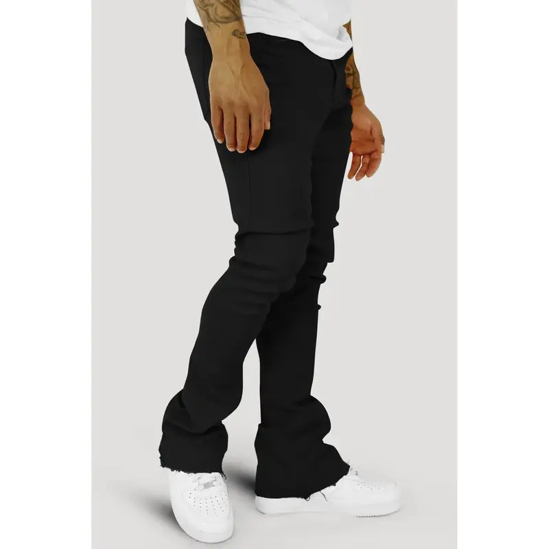 Vortex Stacked Denim Jeans (Black)