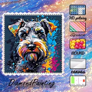 DIY 5D Velvet Diamond Painting Kit, AB Diamonds, Fairy Dust Diamonds, Crystal Diamonds Dog, Colorful, Art Painting Diamond Embroidery, Special Craft Diamond Art Set, Wall Decoration, Gift for Family, Loved Ones, and Friends.
