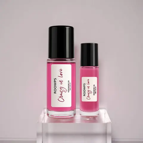 ROOWPS Cosmetics CRAZY IN LOVE Roll-On Oil EDP Perfume - Women's Long Lasting Fruity Fresh Scent with Mango, Citrus, Rose, Musk, Lily of the Valley, Date Night Roll-On, TikTok Viral Mood Boost, Perfumes for Women, Gifts for Adults, Long Lasting Perfumes