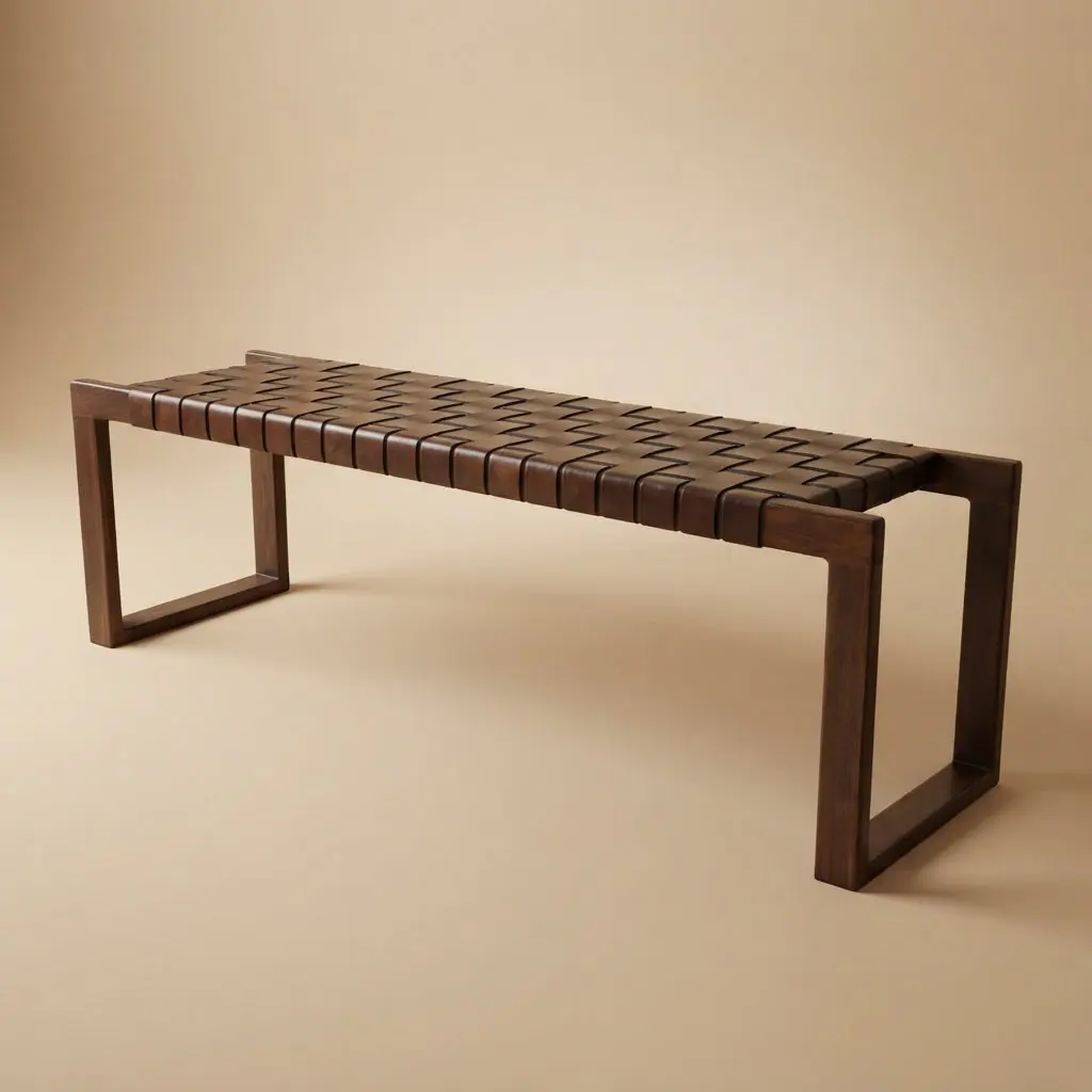 Elgin Strap Leather Bench Elgin Strap Leather Bench