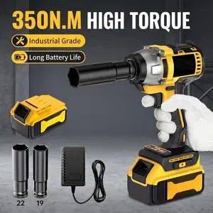 4 In 1 350n.m Cordless Impact Wrench & Drill Kit with one 4.0Ah Battery Charger Complete Drill Bit & Sleeve Accessories for Car Repair Heavy DIY  Gift for Father's Day brushless  drill  (see purchase details) Power Tools