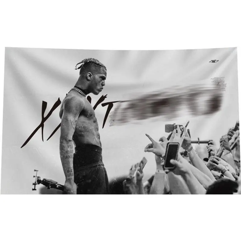 XXX Rapper Hip Hop Cotton-Linen Tapestry, 3x5 Ft Size - Lightweight Home Wall Hanging, Outdoor & Indoor Home Decorative Hanging (No Garment Included)