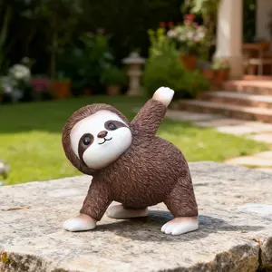 Cute Sloth Yoga Decorative Ornament, Cute Cartoon Figurine, Animal Decoration for Friends Family, Home Accent, Holiday Party Essential, Sculpture Desk Decor