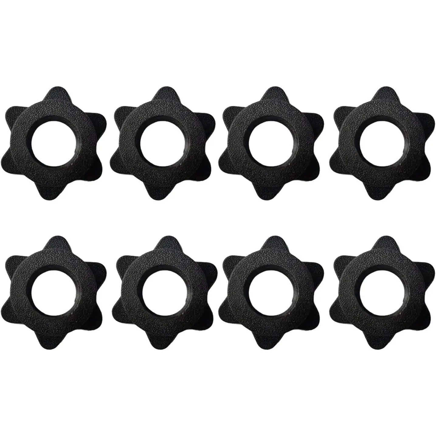 8pcs 1-in Spinlock Barbell Clamp Screw Collars, Standard Dumbbell Hex Nut Weight Clips for Dumbbell Weight Training