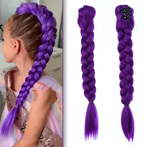 High-Temperature Fiber Wig Extension, Long Curly Wave Design, Braided Design, Perfect for Role Play Cosplay Halloween Daily Wear
