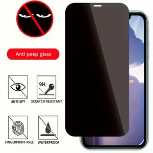 Enhance Privacy With Tempered Glass Screen Protector - 9H Hardness Privacy Screen Protector Designed For All iPhone Models