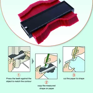 Contour Gauge 5 Inch Shape Profile Duplicator with Lock Mechanism for Accurate Angle Measuring & Scribing Tool for Construction & DIY Projects Stability Hobbyists Efficient Reliability