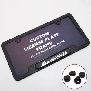 Black / Chrome Front or Rear Stainless Steel License Plate Frame Protect Cover Fit Mazda Speed Decorate Accessories Gifts