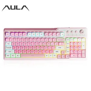 Aula F3099 Membrane Keyboard, Wired/wireless Connection Modes, RGB Backlight, 99 Keys, Large Capacity Battery, Compatible with Windows/MAC/iOS