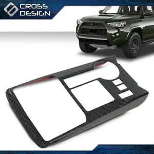 CROSSDESIGN Fit For 2010-22 4Runner Carbon Fiber Center Console Gear Shift Panel Cover Trim